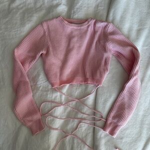 Adika Pink Ribbed Sweater